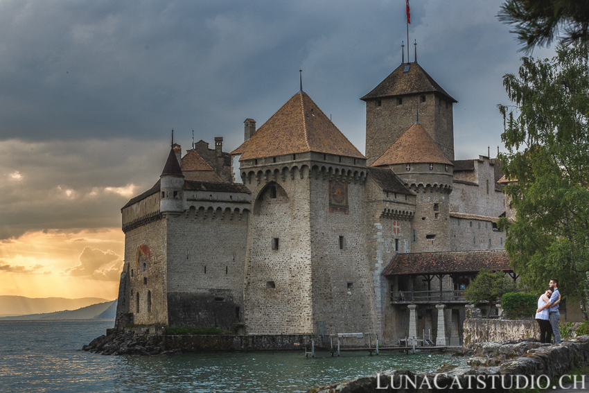 seance photo engagement chateau chillon